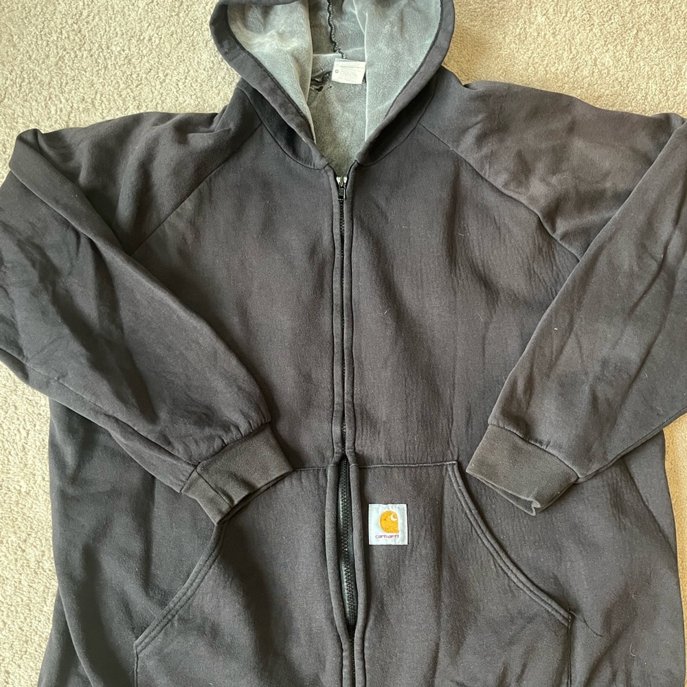 Black carheartt zip up